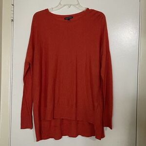 EILEEN FISHER Orange Knit Long sleeve Lightweight sweater top size Small